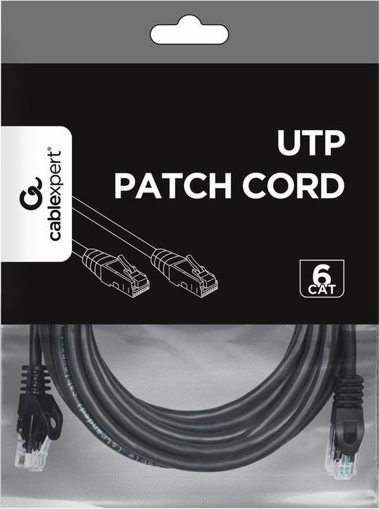 Produktbild Gembird PP6U-5M Netzwerkkabel Schwarz Cat6 U/UTP (UTP) (U/UTP, CAT6, 5 m)