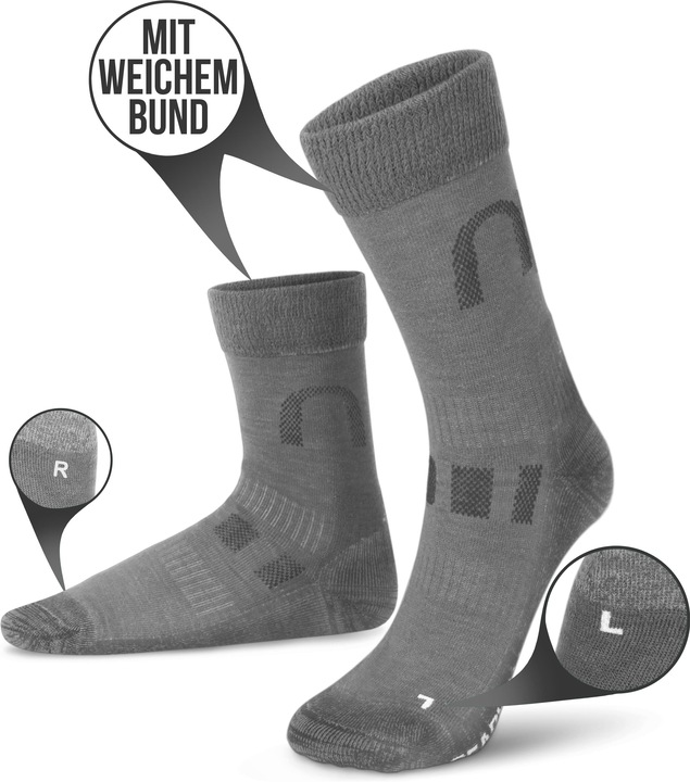 Actual product image Normani 2 pairs of Melton merino wool hiking and trekking socks (pack of 2, 43 - 46)