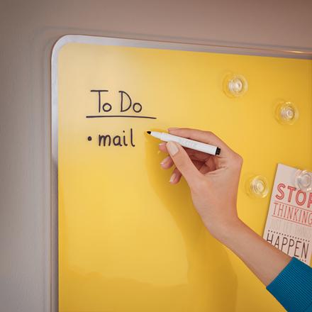 Image du produit Leitz Cosy Tableau blanc en verre 45 x 45 cm, jaune (45 x 45 cm)