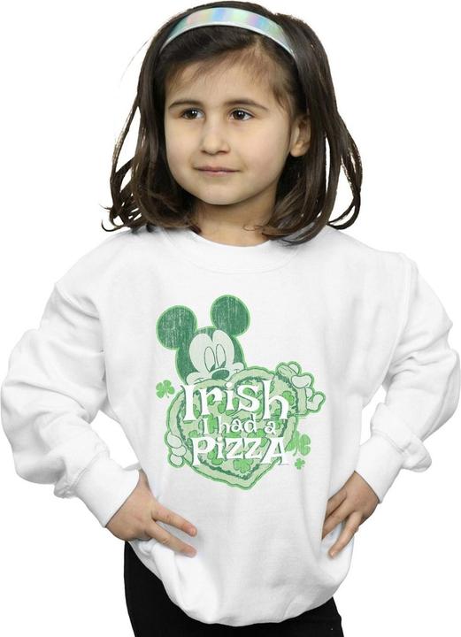 Produktbild Disney Mickey Mouse Shamrock Pizza Sweatshirt Mädchen (116)