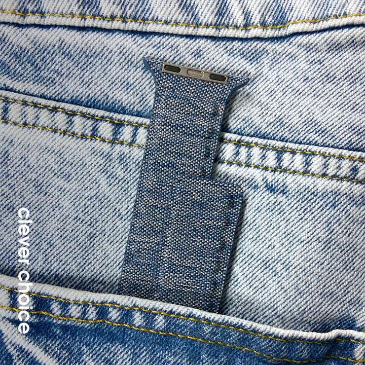 Actual product image Crong Melange - Magnetarmband für Apple Watch 42/44/45/49 mm (blau meliert) (42 mm, 44 mm, 45 mm, 49 mm, Nylon)