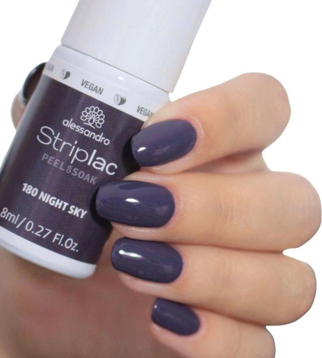 Image du produit Alessandro Striplac Peel or Soak - 180 Night Sky (180 Ciel de nuit, Vernis semi-permanent)
