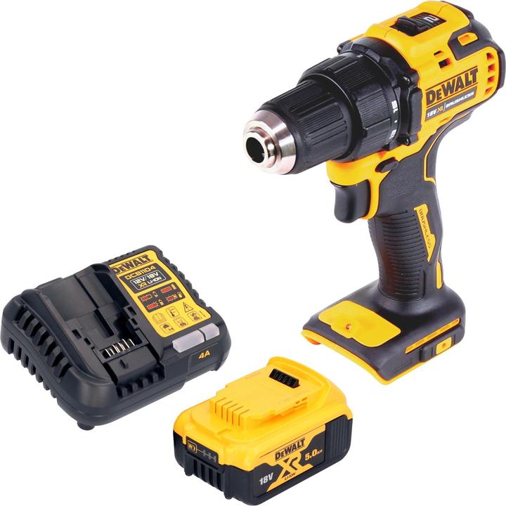 Produktbild DeWalt DCD 708 P1 Akku Bohrschrauber 18 V 65 Nm Brushless + 1x Akku 5,0 Ah + Ladegerät