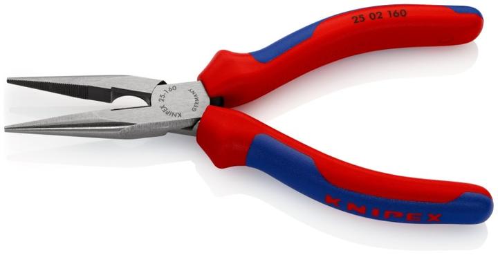 Immagine prodotto Knipex Pinza per meccanica - con becchi mezzotondi con tronchese (pinza per radiotecnici) 25 02 160 SB (215 mm)