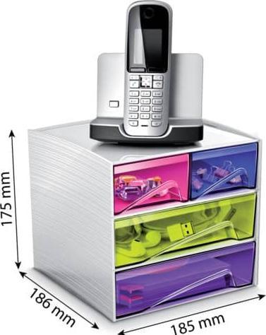 Produktbild Cep Mini-Schubladenbox MyCube Happy, 4 Schbe, bunt