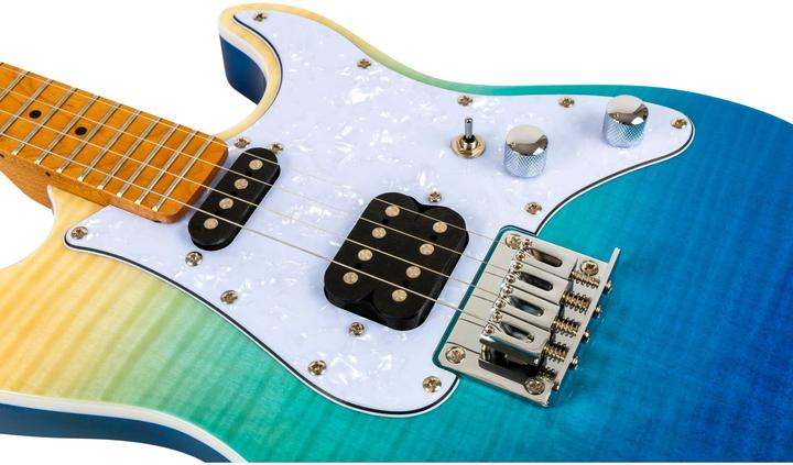 Produktbild Flight Rock Series Pathfinder Tenor Transparent Blue elektrische solid body ukelele met gigbag (Elektrisch)