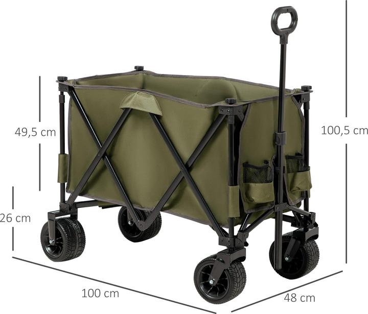 Image du produit Outsunny Chariot à bras avec poche latérale (100 kg)