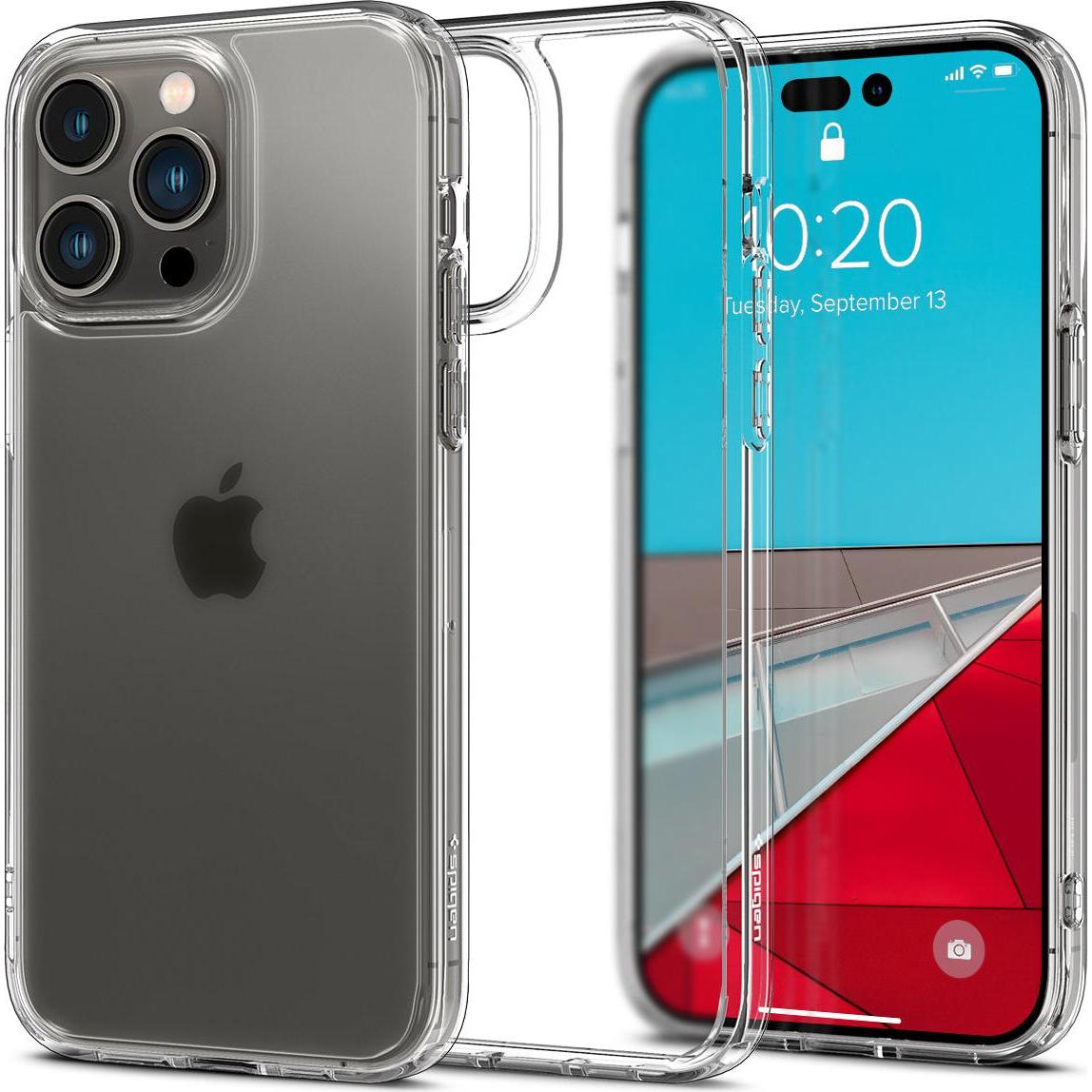 Spigen Ultra Hybrid Case für Apple iPhone 14 Pro - frost clear (Apple iPhone 14 Pro), Smartphone Hülle, Transparent