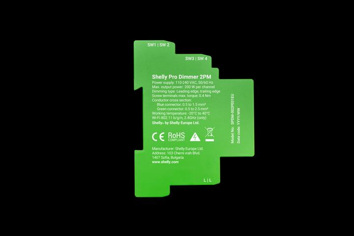 Actual product image Shelly Pro Dimmer 2PM