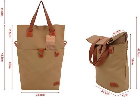 Produktbild Tourbon Wasserabweisende Canvas Velo Gepäckträgertasche & Umhängetasche (12 l, Gepäckträgertasche)