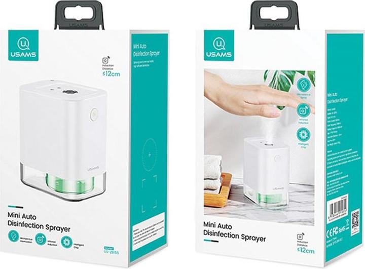 Produktbild Usams Automatyczny dozownik bezdotykowy Mini Sprayer biały/white ZB155XSJ02 (US-ZB155)