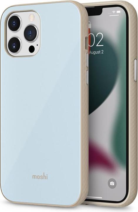 Image du produit Moshi iGlaze Slim Hardshell Case - Étui pour iPhone 13 Pro Max (système SnapTo) (Bleu Adriatique) (Apple iPhone 13 Pro Max)