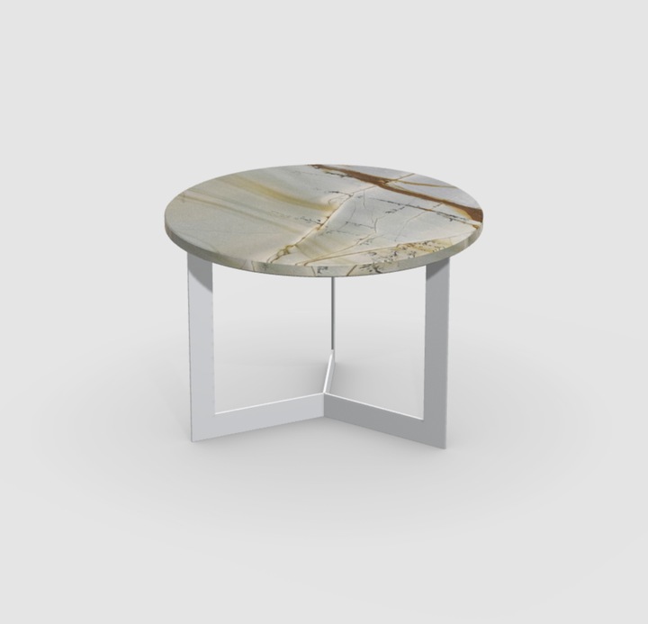 Produktbild Hans Eisenring Salontisch Blue Roma Skid S, Gestell Weiss