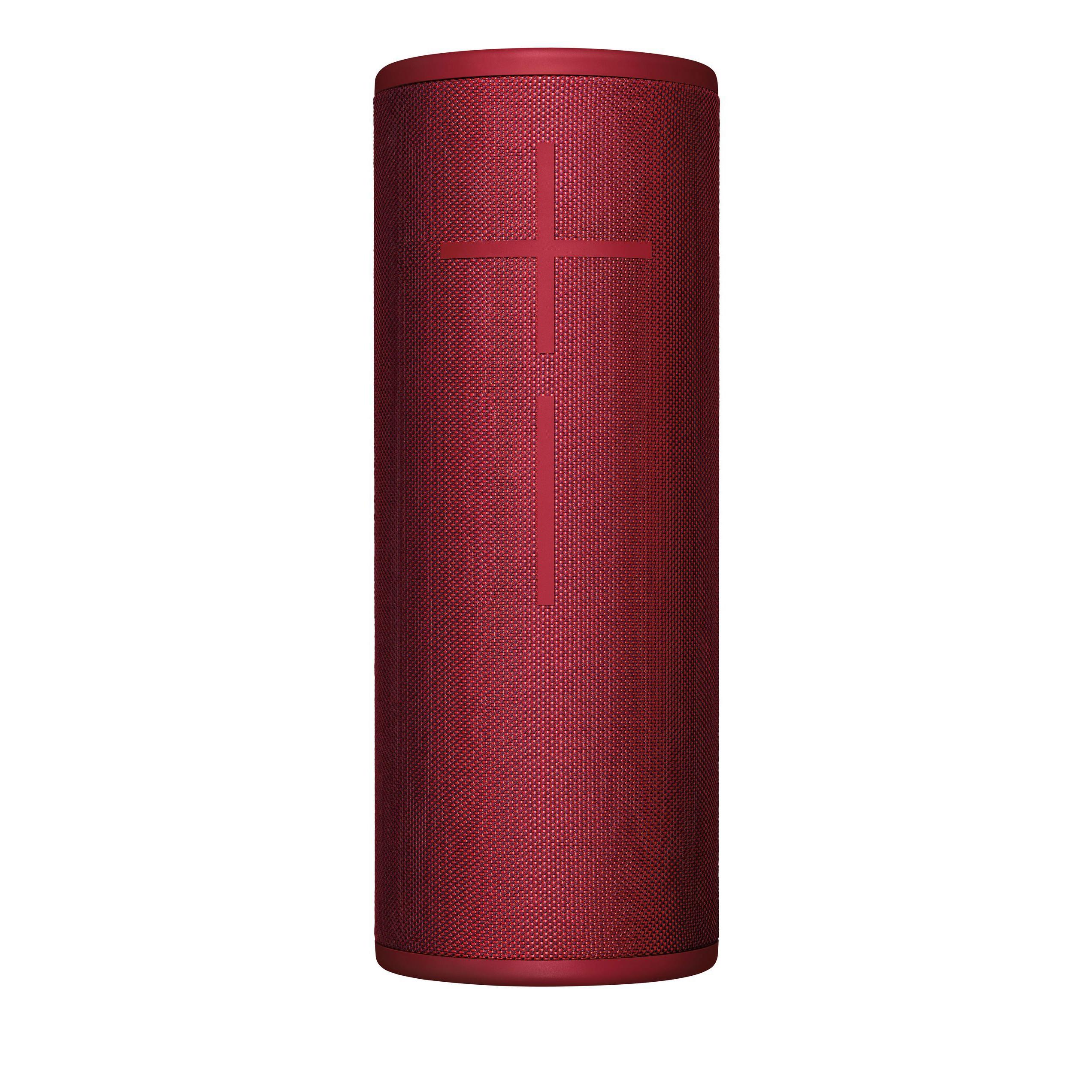 UE Megaboom 3 (20 h, Stromversorgung über USB, Akkubetrieb), Bluetooth Lautsprecher, Rot