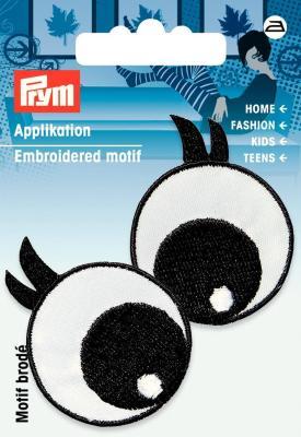 Produktbild Prym Applikation Applikation Augen, schwarz/weiss mit Wimpern 2 Stk. (2 x)