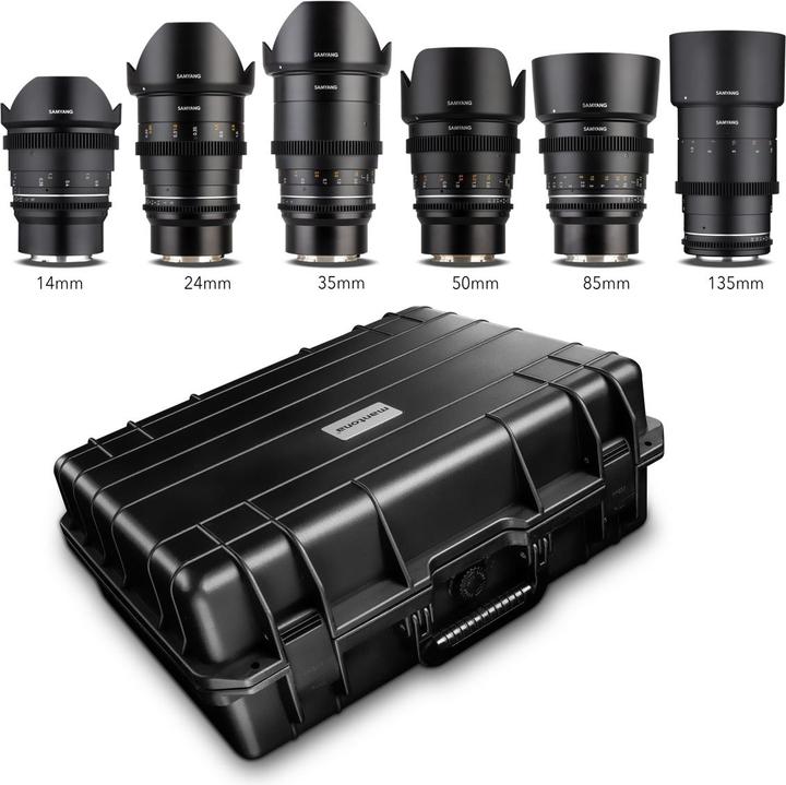Image du produit Samyang MF 14/24/35/50/85/135 MK2 Mallette Sony E (Sony E, Plein format)