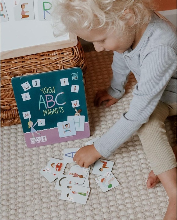 Actual product image Yogi Fun Yoga ABC Magnets (English, German, French, Italian)