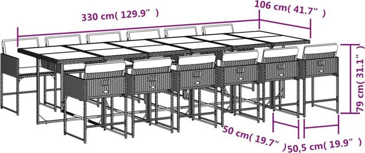 Produktbild vidaXL Garten Essgruppe