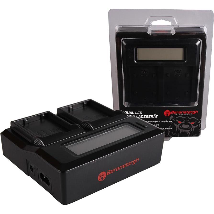 Berenstargh Dual LCD USB Ladegerät f. Nikon EN-EL15 1 V1 EN-EL15 D600 D610 D7000 D7100 D800 D8000 (Caricabatterie per fotocamere), Alimentatore fotoca