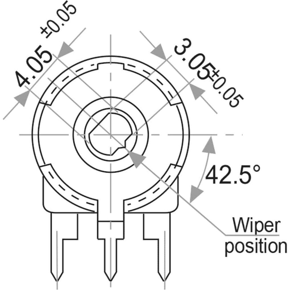 Thumbnail - Piher Potentiometer PT-15NV02, 1 KΩ, liegend, Widerstand