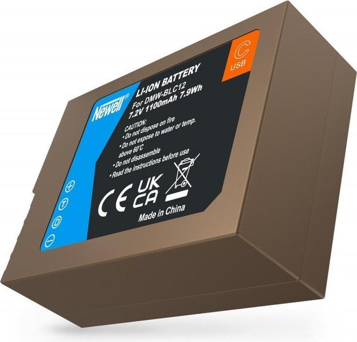 Actual product image Newell battery Panasonic DMW-BLC12 USB-C (Camera battery charger)