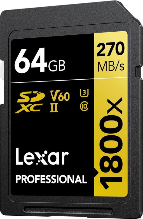 Actual product image Lexar Professional 1800x (64 GB, SDXC, U3, UHS-II)