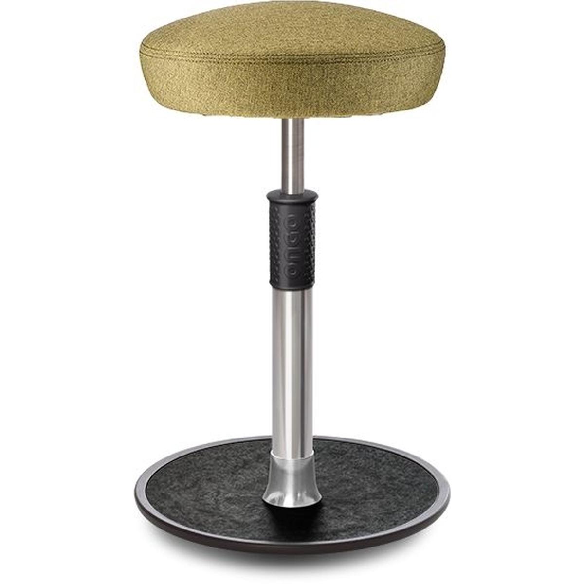 Ongo, Bürostuhl, Sitz- Stehhocker Free Tall Hutsitz Camira Rivet Senfgelb Chrom /schwarz