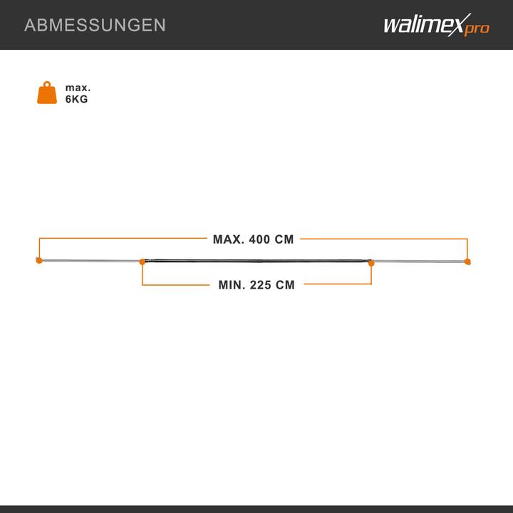 Produktbild Walimex Teleskop Hintergrundstange (224 cm, 6 cm)