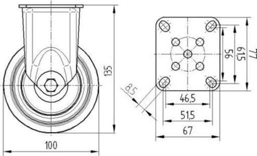 Productafbeelding Tente Vaste wielen