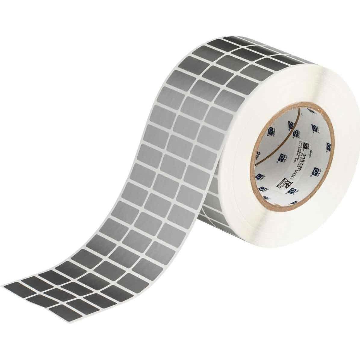Brady, Etiketten, THT-5-8591-10-SL, Polyester, Silber, Glänzend, 25.40 x 12.70 mm, permanent, 3-bahnig (10000
