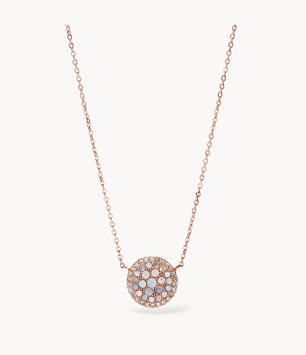 Immagine prodotto Fossil Ciondolo a disco di perla (Acciaio inossidabile, 40,5 cm)