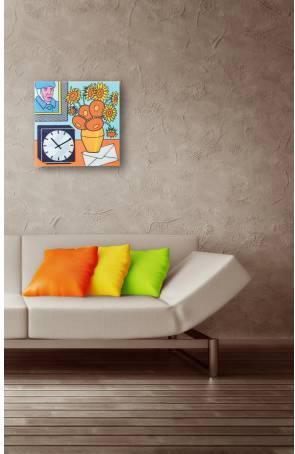 Actual product image Nextime klok 8170 Go van Go, 43x43 cm, Wall, Multi-colour (43 cm)