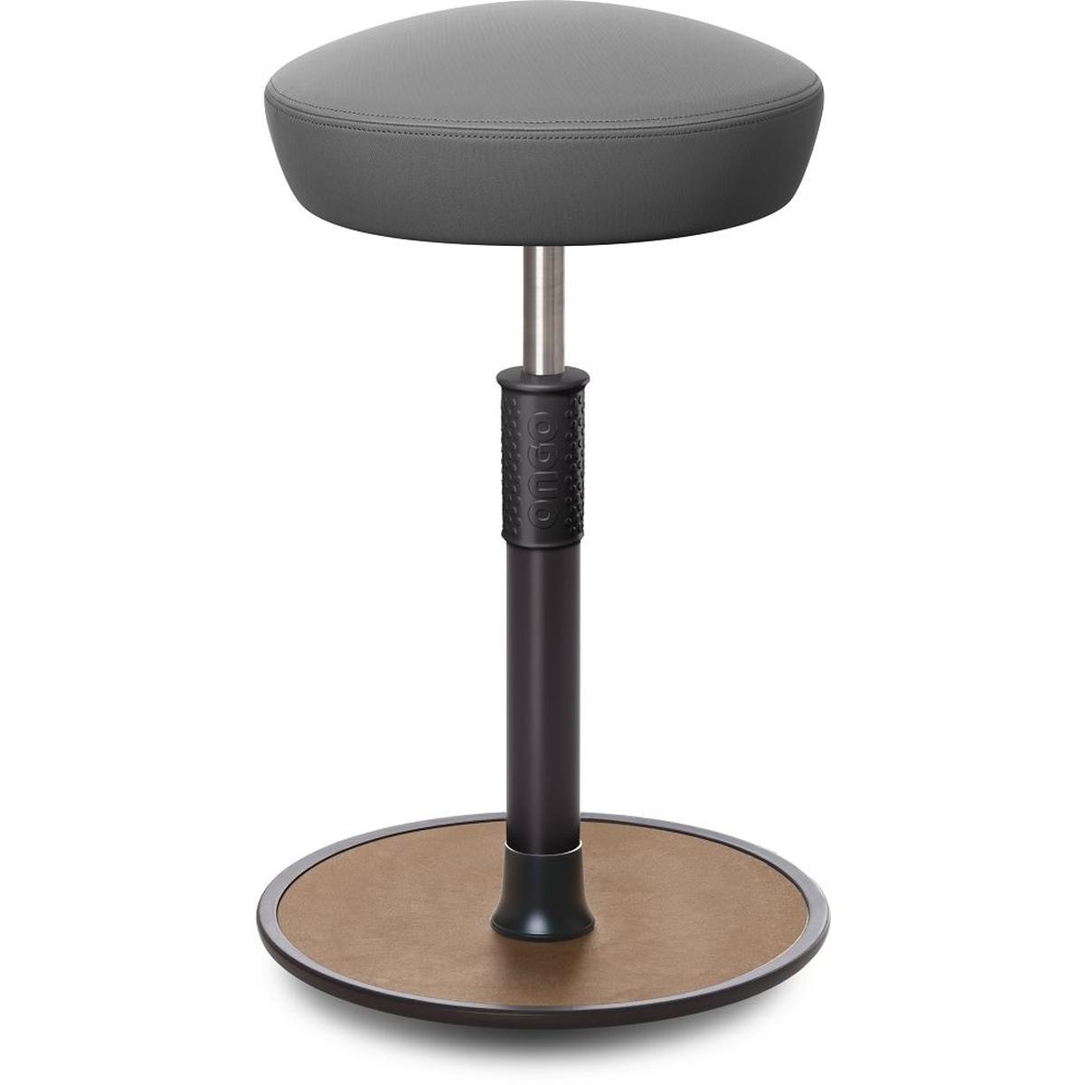 Ongo, Bürostuhl, Sitz- Stehhocker Free Tall Hutsitz skai Dynactiv M. 160 Grau schw. /Natur