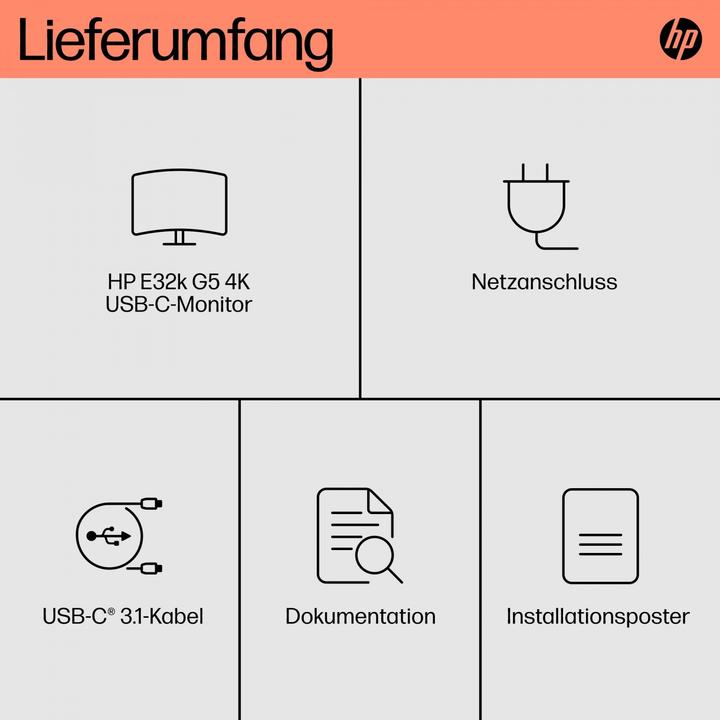 Produktbild HP E32k G5 (3840 x 2160 Pixel, 32")
