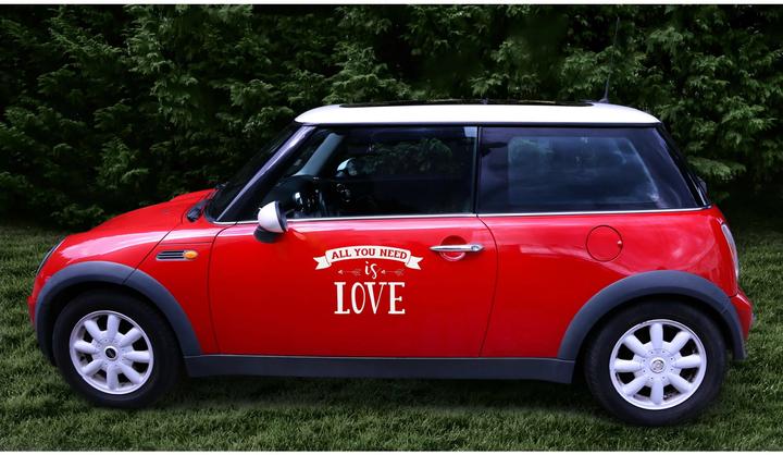 Actual product image Partydeco Party accessory car stickers 33 x 45 cm, White