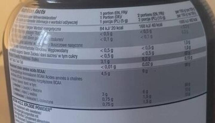 Image du produit Olimp Sport Nutrition BCAA 4:1:1 Xplode en poudre (boîte de 500g) (1 pièce(s), Poudre, 500 g)