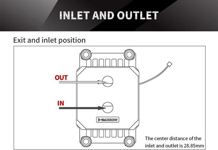 Image du produit Barrowch Bloc d'eau CPU AMD AM4 plate-forme spéciale de type jet micro waterway