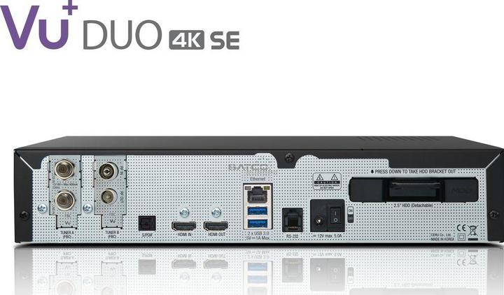 Actual product image Vu+ Duo 4K SE (4 GB, DVB-C/S2, Twin DVB-C, CI Shaft)