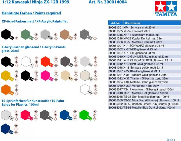 Image du produit Tamiya Kawasaki Ninja ZX-12R