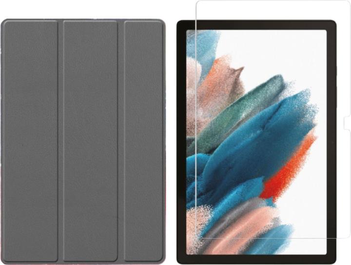 Produktbild Lobwerk 2in1 Set für Samsung Galaxy Tab A8 SM-X200 X205 10.5 Zoll Tablet mit Smartcover + Schutzglas mit Aut (Samsung Galaxy Tab A8)