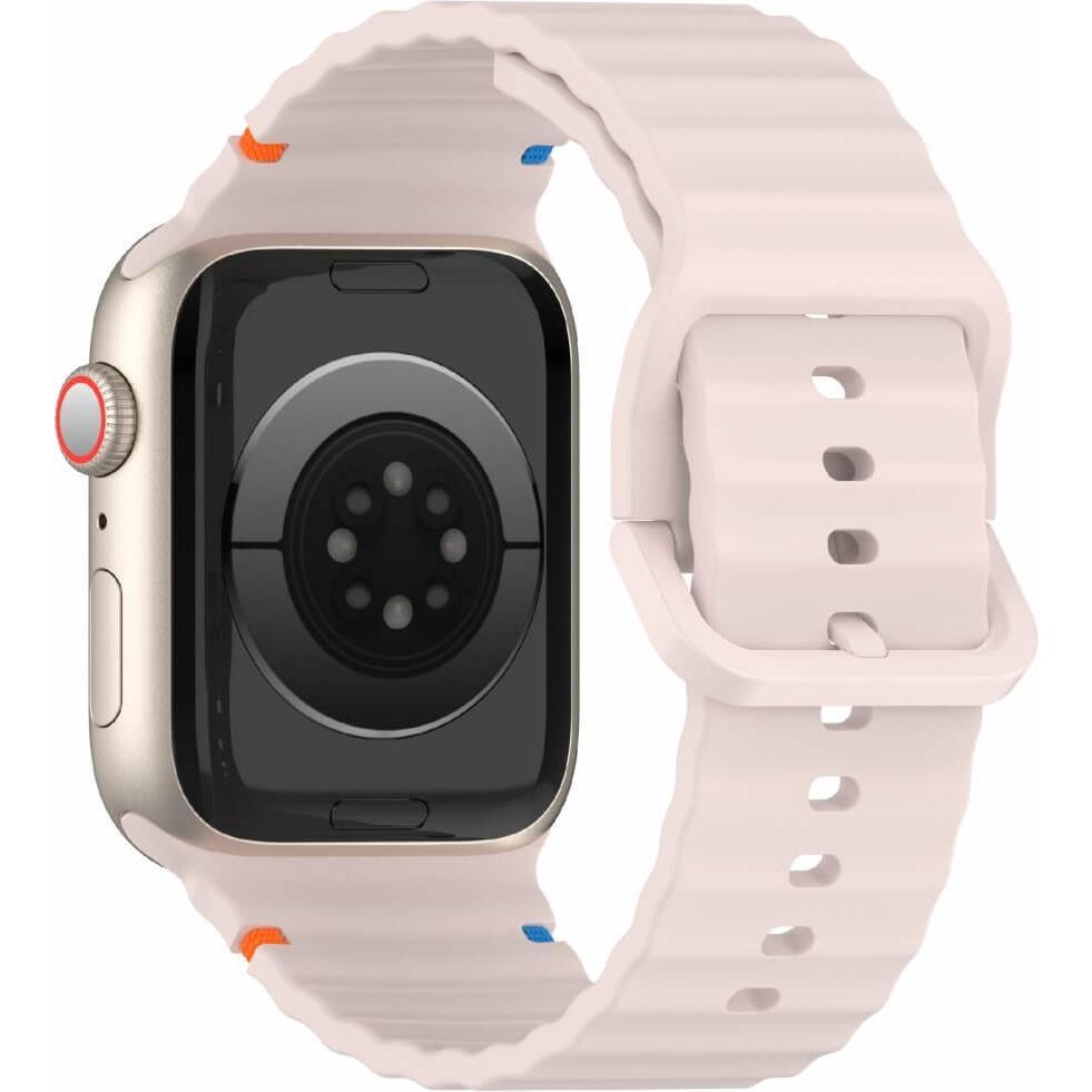 Cover-Discount Apple Watch 44/45/46/49mm - Silikon Sportarmband Ersatzband (Silikon), Uhrenarmband, Rosa