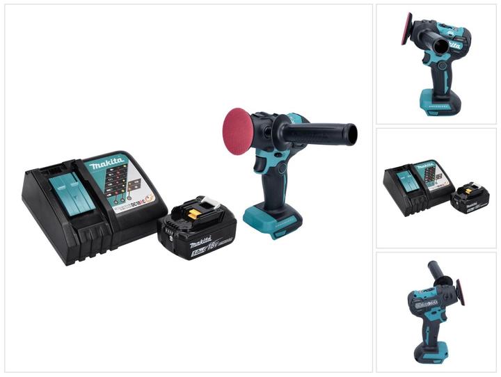 Produktbild Makita DPV 300 RT1 Akku Schleifer Polierer 18 V 50 / 80 mm Brushless + 1x Akku 5,0 Ah + Ladegerät (Exzenterpolierer)