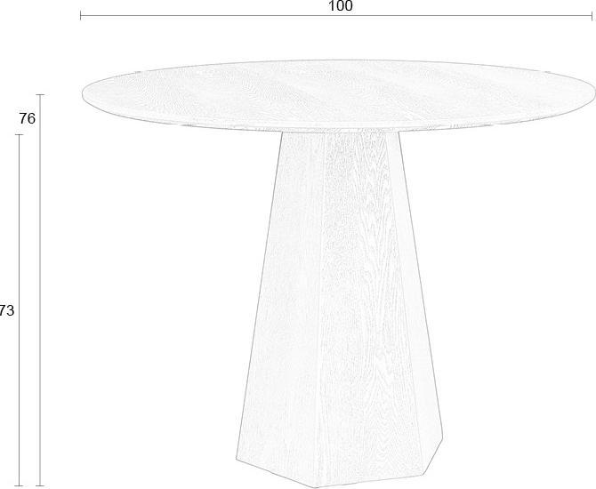 Image du produit Zuiver Pilar Table Brown Rice (100 x 76 cm)