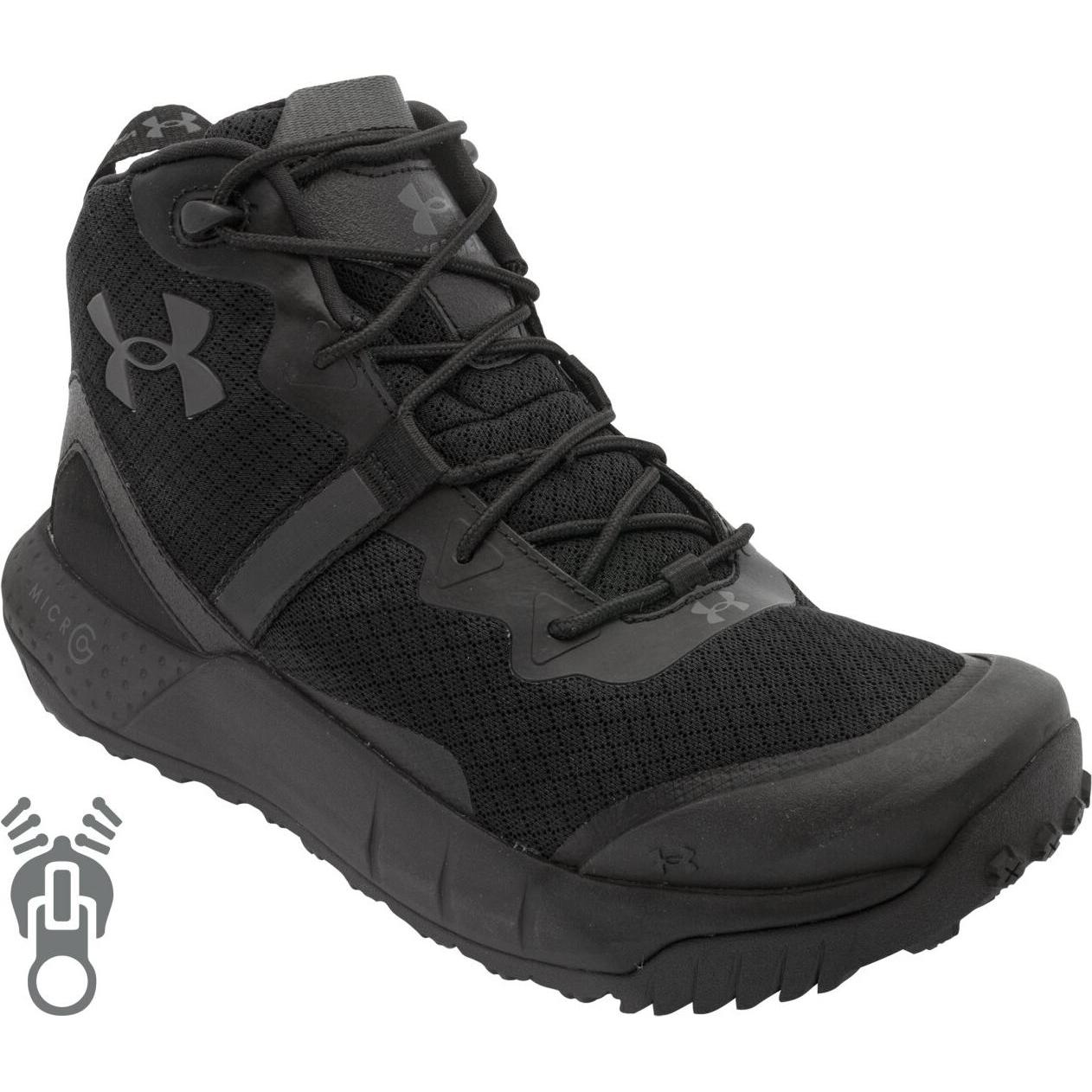 Under Armour, Herren, Boots + Stiefel, Micro G Valsetz Zip Mid Boots, Schwarz, (46)
