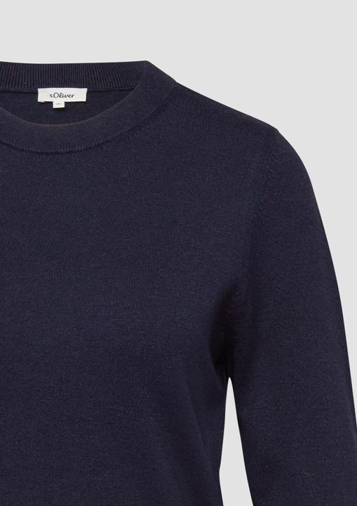 Produktbild s.Oliver Strickpullover Feinstrickpullover aus Viskosemix mit Zierknöpfen (34)