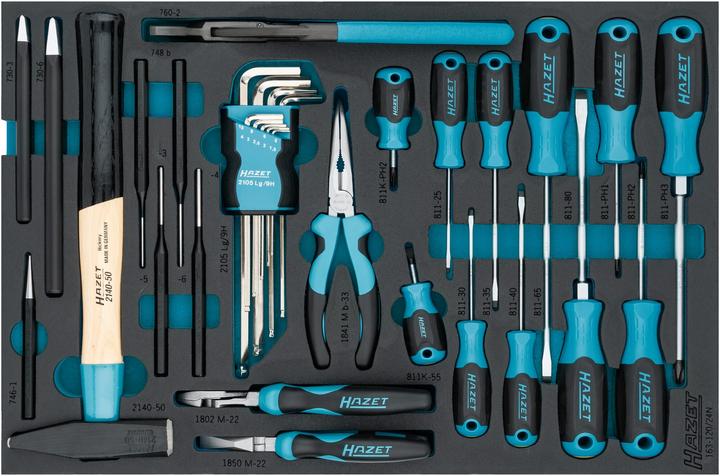 Productafbeelding HAZET Universele set 163-120/24N ∙ Kruisgleufprofiel PH, Sleufprofiel, Binnenzeskantprofiel ∙ 2...