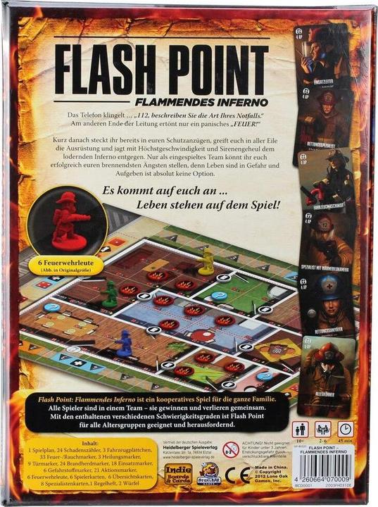 Productafbeelding IBCD0001 - Flash Point flaming inferno, bordspel, 2-6 spelers, 10 jaar en ouder (NL editie). (Duits, 2 - 6 Spelers)