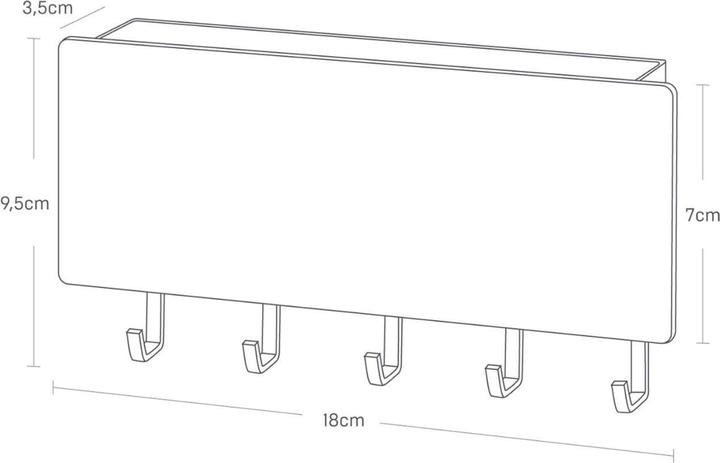 Actual product image Yamazaki Magnetische Schlüsselablage RIN (18 x 3 x 9.5 cm)