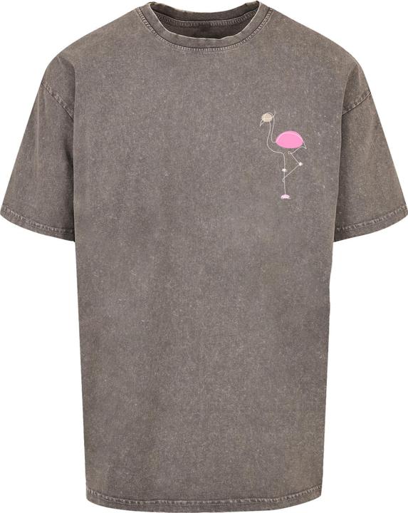 Produktbild Merchcode Flamingo Acid Washed Heavy Oversized Tee - 116899 (L)