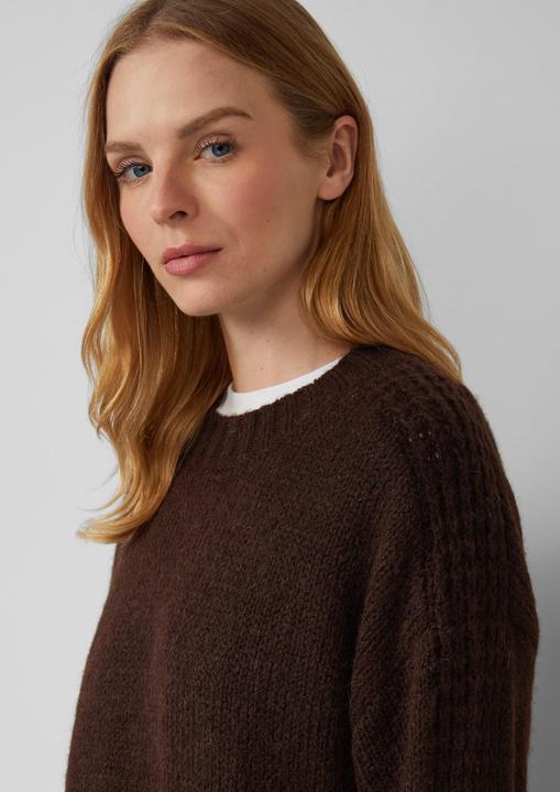 Produktbild s.Oliver Strickpullover Strickpullover aus Alpakamix im Relaxed Fit (40)